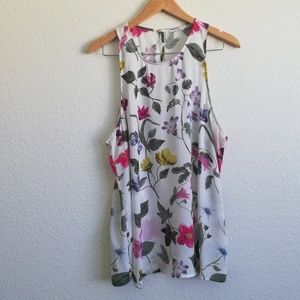 🌷 White/Multicolor Floral Blouse